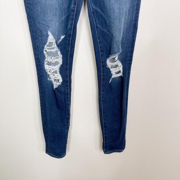 American Eagle Next Level Stretch Hi Rise Jegging Ripped Jeans Womens 2 Regular - Picture 4 of 11